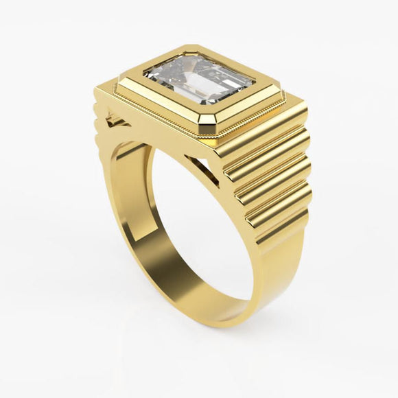 10K Yellow Gold Men Ring Rolex II