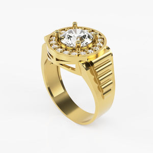 10K Yellow Gold Men Ring Rolex I