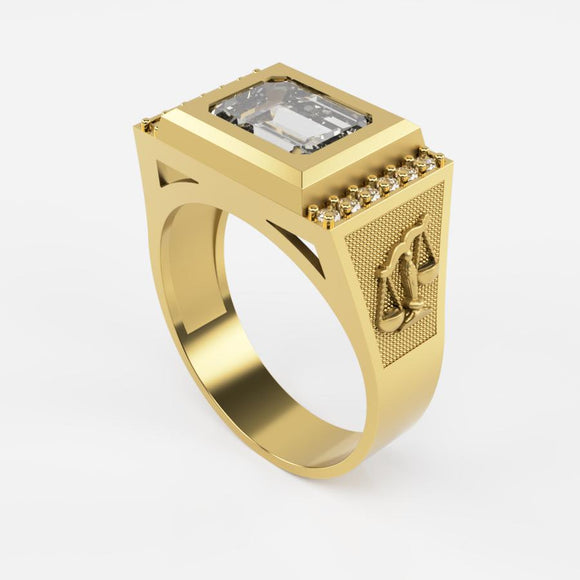 Natalia Drake 1/10 Cttw Diamond Libra Horoscope Ring for Women in Yellow  Gold Plated Sterling Silver Size 7 (Color H-I/Clarity I1-I2) - Walmart.com